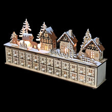 Load image into Gallery viewer, Wooden LED Advent Town Scene