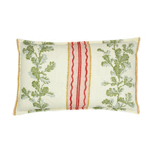 Load image into Gallery viewer, Linwood Hester Pink Green rectangular linen cushion
