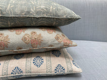 Load image into Gallery viewer, GP &amp; J Baker Poppy Paisley Cushion. Aqua
