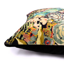 Load image into Gallery viewer, Linwood Rainforest Rabble Neon Velvet Cushion
