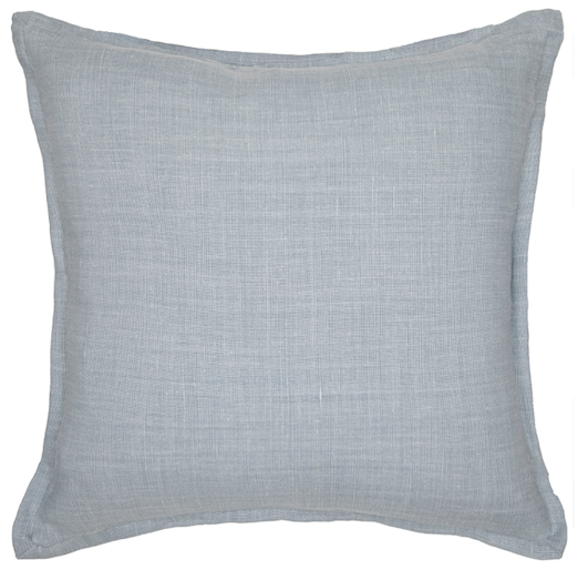 Baker House Linen Cushion. Soft Blue