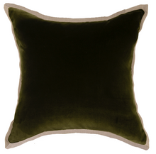 Load image into Gallery viewer, Baker House Velvet Cushion. Olive
