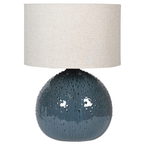 Blue ceramic table lamp