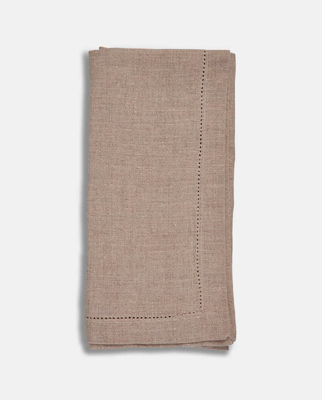 Set of 4 Natural Handstitched Linen Napkin