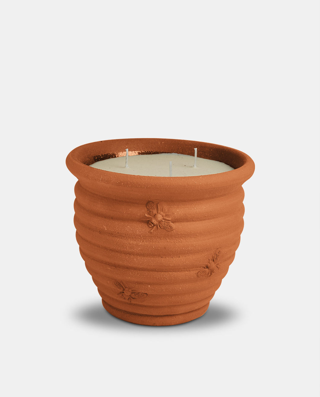 Whichford Terracotta Bee 3 Wick Candle Planter