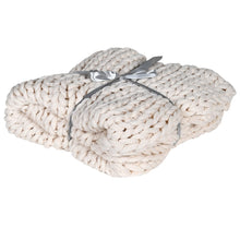 Load image into Gallery viewer, Cream Chunky Knit Blanket
