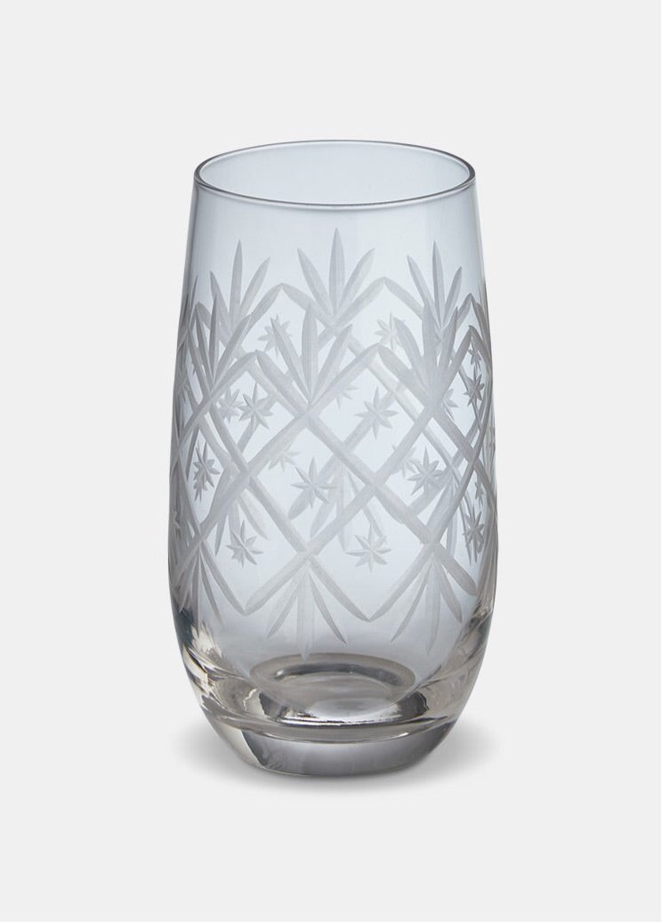 Etched High Ball Glasses