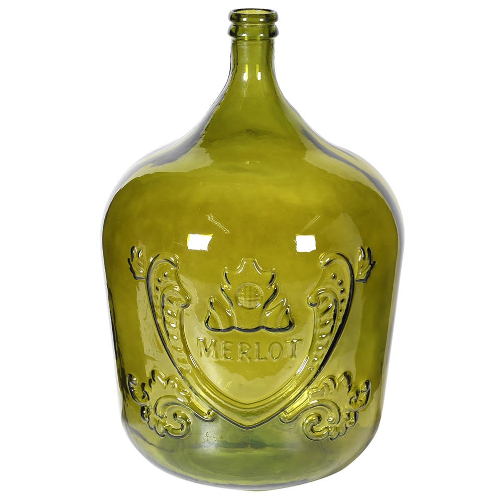 Recycled Green Merlot Bottle Vase