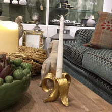 Load image into Gallery viewer, Gold Banana Candleholder
