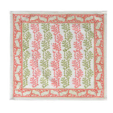 Load image into Gallery viewer, Set of 4 hand blocked Coral Napkins
