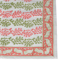 Load image into Gallery viewer, Set of 4 hand blocked Coral Napkins
