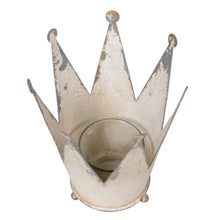 Load image into Gallery viewer, Distressed Metal Crown Candle Holder
