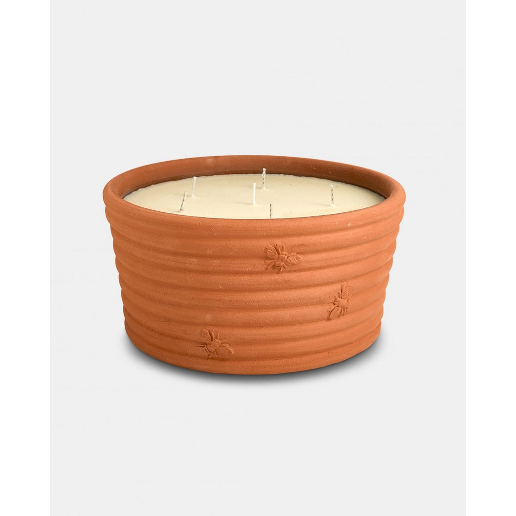 Whichford Terracotta Bee Planter 7 Wick Candle